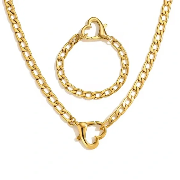 Heart Jewelry Stainless Steel Waterproof Jewelry 18k Gold Plated

Heart Sets - Picture 3 of 13